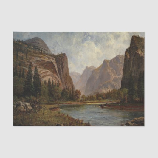 Bierstadt Gates of Yosemite Painting Tissuepapier (Voorkant)