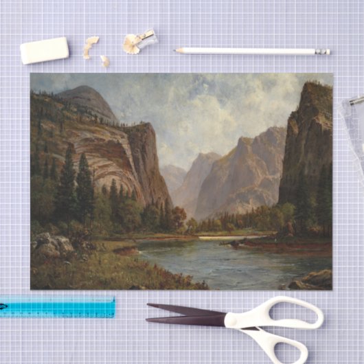 Bierstadt Gates of Yosemite Painting Tissuepapier (Craft)