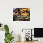 Bierstadt - Gevist en jachtkamp, Alaska Poster (Thuiskantoor)