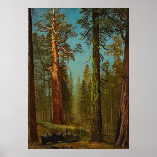 Bierstadt Giant Sequoia Forest Painting Poster (Voorkant)