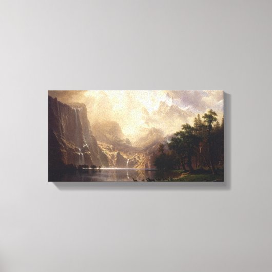 Bierstadt in de bergen van sierra Nevada Canvas Afdruk (Voorkant)