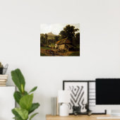 Bierstadt - In de uitlopers Poster (Thuiskantoor)