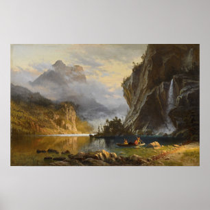 Bierstadt - Indiërs zeggen Gevist Poster