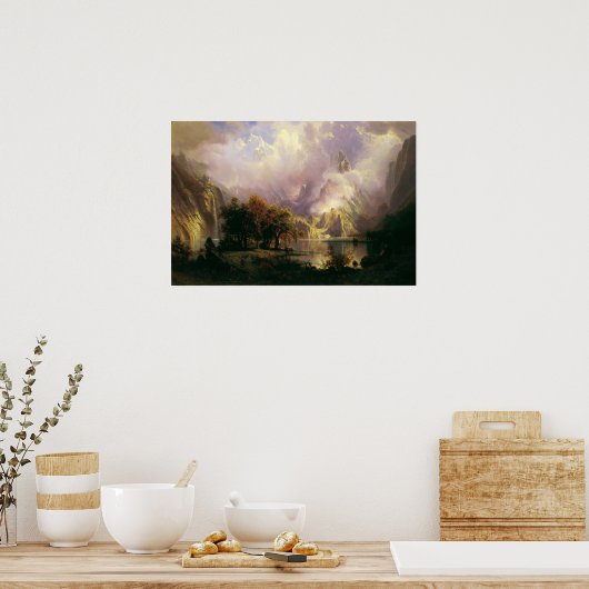 Bierstadt - Landschap Rocky Mountain Poster (Keuken)