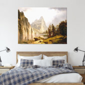Bierstadt - Merced River, Yosemite Valley Canvas Afdruk (Insitu (Slaapkamer))