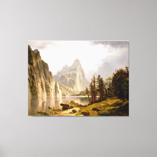 Bierstadt - Merced River, Yosemite Valley Canvas Afdruk