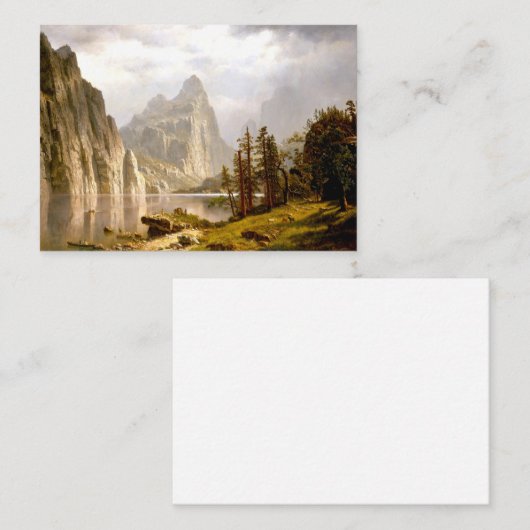 Bierstadt - Merced River, Yosemite Valley Notitiekaartje (Voorkant / Achterkant)