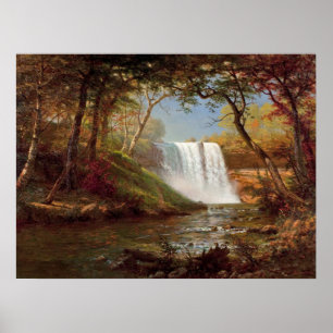 Bierstadt Minnehaha Herfsten schilderen Poster