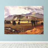 Bierstadt - Moat Mountain, New Hampshire Canvas Afdruk (Insitu (Houten vloer))