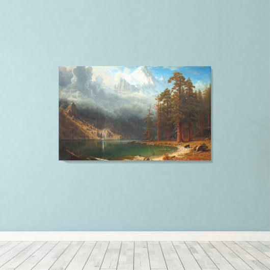 Bierstadt Monteer Corcoran Painting Canvas Afdruk (Insitu (Houten vloer))