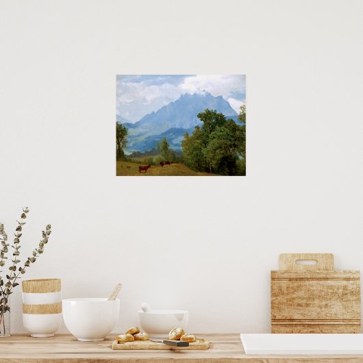 Bierstadt - Mount Pilatus Poster (Keuken)