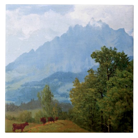 Bierstadt - Mount Pilatus Tegeltje (Voorkant)