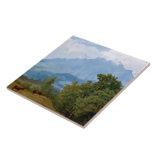 Bierstadt - Mount Pilatus Tegeltje (Zijkant)