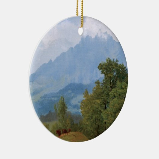 Bierstadt - Mount Pilatus, Zwitserland Keramisch Ornament (Rechts)