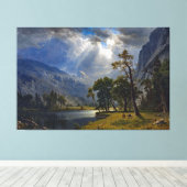Bierstadt Mount Starr King Yosemite Painting Canvas Afdruk (Insitu (Houten vloer))