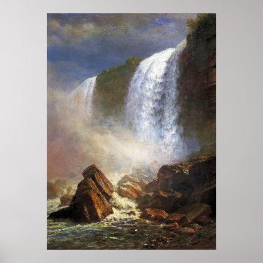 Bierstadt Niagara Herfsten Schilderen Poster (Voorkant)