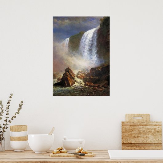 Bierstadt Niagara Herfsten Schilderen Poster (Keuken)