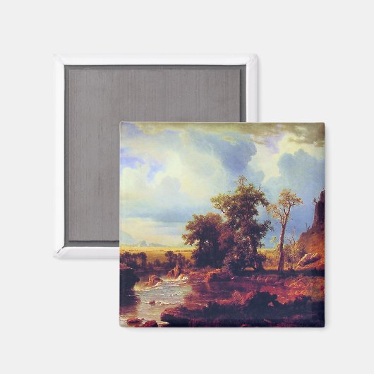 Bierstadt - North Fork of Platte, Nebraska Magneet (Voorkant / Achterkant)