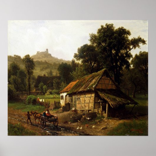 Bierstadt - op de borst poster (Voorkant)