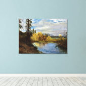 Bierstadt - Outlet bij Lake Tahoe Canvas Afdruk (Insitu (Houten vloer))