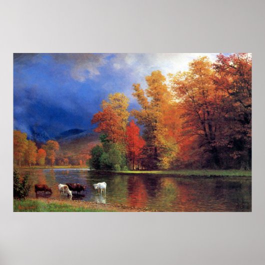 Bierstadt over het Saco schilderen Poster (Voorkant)