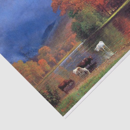 Bierstadt over het Saco schilderen Tissuepapier (Detail)