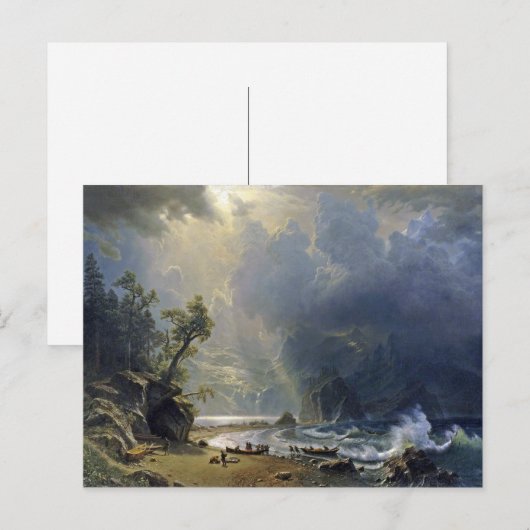 Bierstadt Puget Sound Pacific Coast Painting Briefkaart (Voorkant / Achterkant)