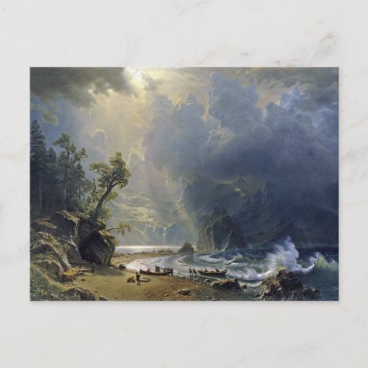 Bierstadt Puget Sound Pacific Coast Painting Briefkaart (Voorkant)