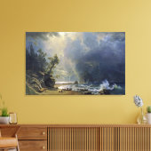 Bierstadt Puget Sound Pacific Coast Painting Canvas Afdruk (Insitu (Woonkamer))