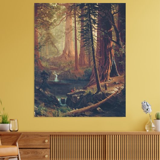 Bierstadt Redwood Trees schilderen Canvas Afdruk (Insitu (Woonkamer))