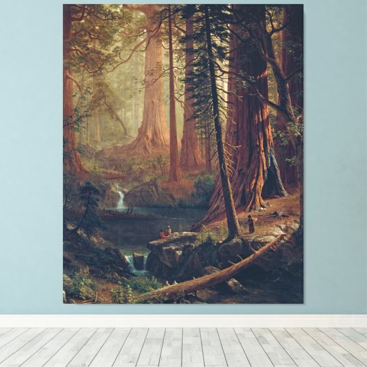 Bierstadt Redwood Trees schilderen Canvas Afdruk (Insitu (Houten vloer))