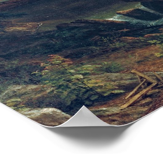 Bierstadt Redwood Trees schilderen Poster (Hoek)