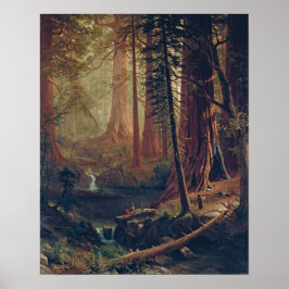 Bierstadt Redwood Trees schilderen Poster