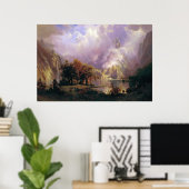 Bierstadt Rocky Mountain Landscape Painting Poster (Thuiskantoor)