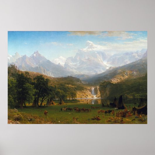 Bierstadt Rocky Mountains Landers Peak Painting Poster (Voorkant)