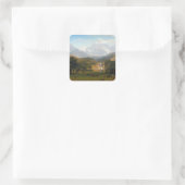 Bierstadt Rocky Mountains Landers Peak Painting Vierkante Sticker (Tas)