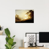 Bierstadt - Scène in Yosemite Valley Poster (Thuiskantoor)