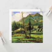 Bierstadt - Sierra Nevada - Bergen, mooie kunst Kaart (Voorkant / Achterkant in situ)