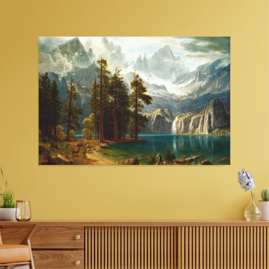 Bierstadt Sierra Nevada Canvas Afdruk (Insitu (Woonkamer))