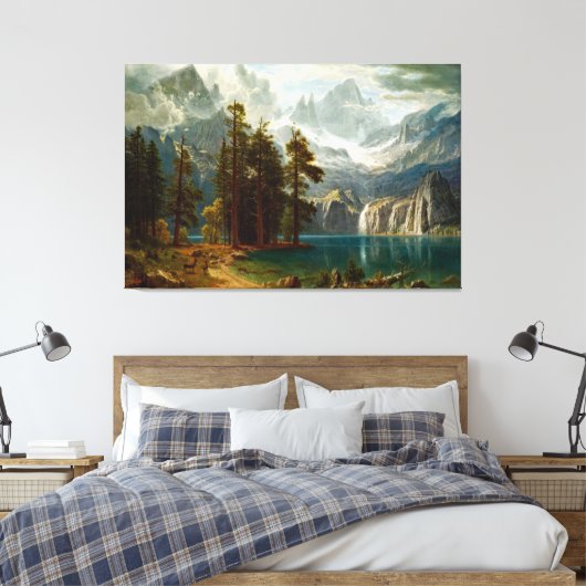 Bierstadt Sierra Nevada Canvas Afdruk (Insitu (Slaapkamer))