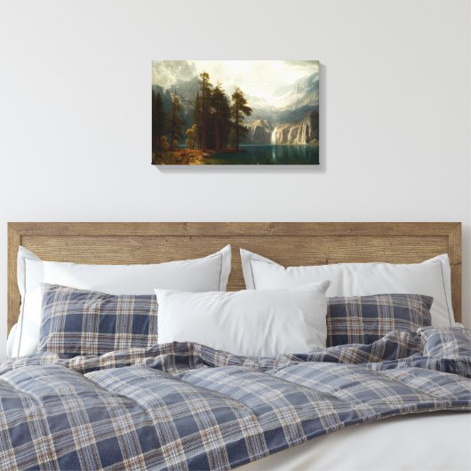 Bierstadt Sierra Nevadas Canvas Afdruk (Insitu (Slaapkamer))