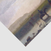 Bierstadt Sioux Village Indians Tissue Paper Tissuepapier (Detail)