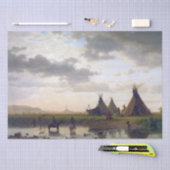 Bierstadt Sioux Village Indians Tissue Paper Tissuepapier (Craft)