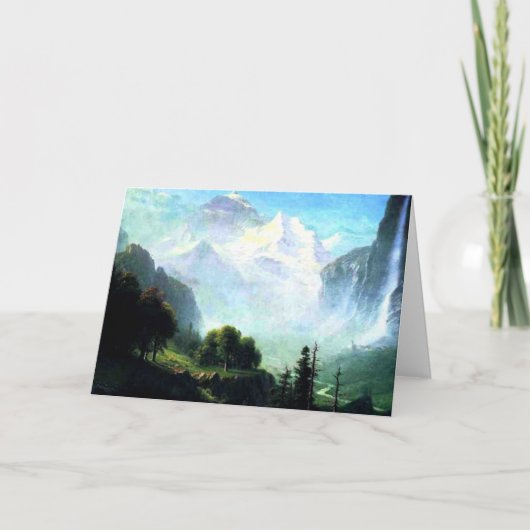 Bierstadt - Staubbach-Herfsten bij Lauterbrunnen Kaart (Voorkant)