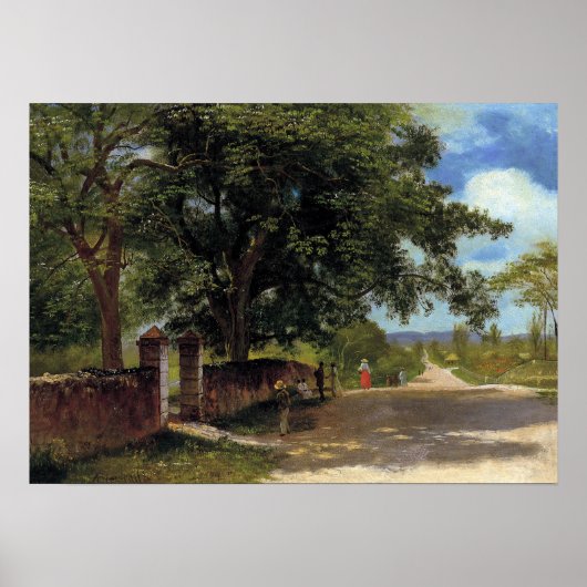 Bierstadt - Straat in Nassau Poster (Voorkant)