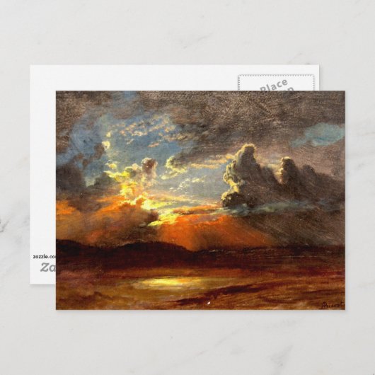 Bierstadt - Sunlit Skies, prachtige landschapskuns Briefkaart (Voorkant / Achterkant)