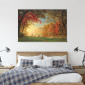 Bierstadt Sunset Deer Lake Painting Canvas Afdruk (Insitu (Slaapkamer))