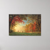 Bierstadt Sunset Deer Lake Painting Canvas Afdruk (Voorkant)