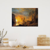 Bierstadt Sunset in de Rockies Painting Poster (Keuken)