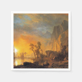 Bierstadt Sunset in de Rockies Painting Servet